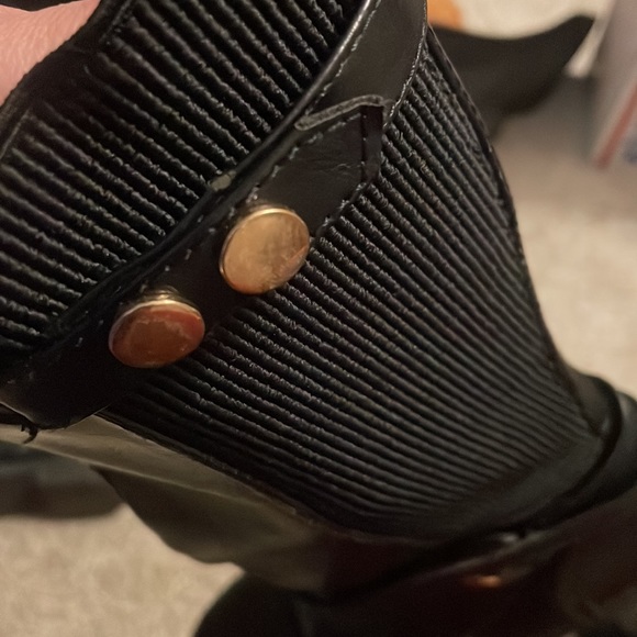 Lucky top girls leather stretch black boots size 8 says 4 - Picture 4 of 10